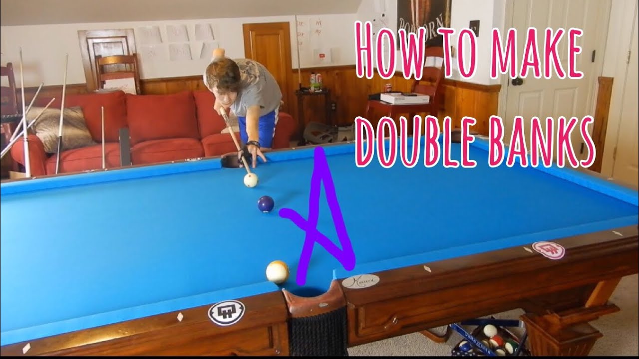 How to make Double Bank Shots in Pool! McDiggles