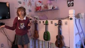 Grace VanderWaal talks about the ukuleles displayed in her bedroom