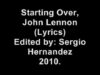 Just like starting Over, John Lennon. (Lyrics)